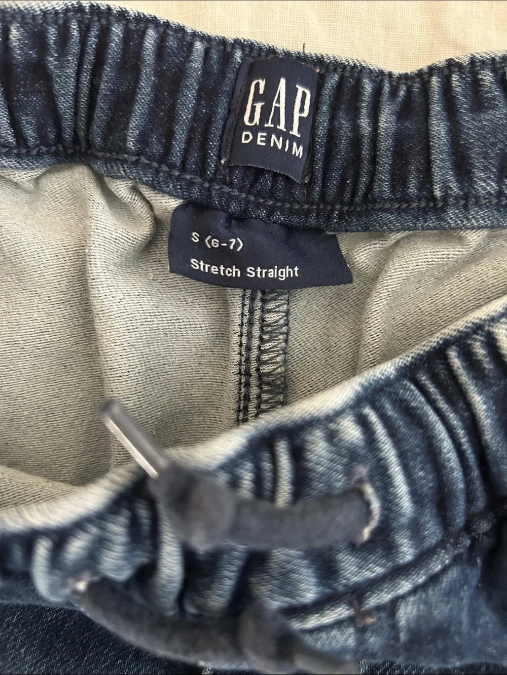 GAP Dark Blue Elastic Waist Denim Pants